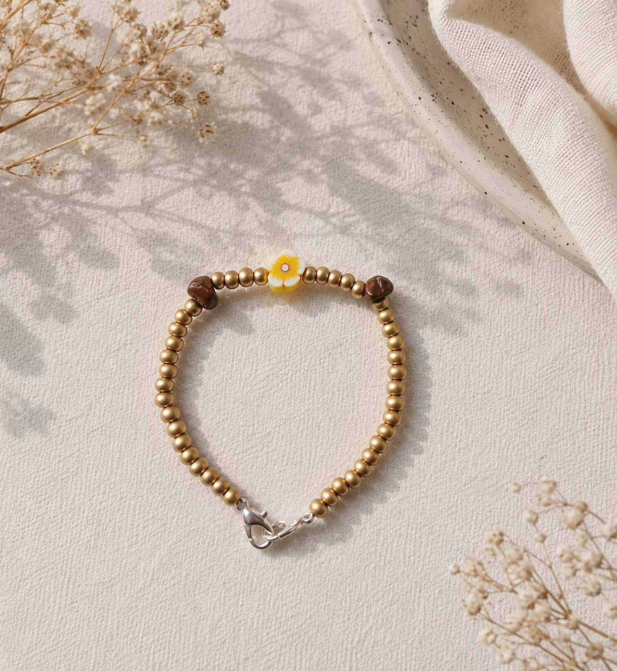 Blume Lo 3 / 16 cm / Gelb/ für Mut und Selbstvertrauen